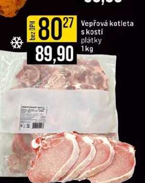 Vepřová kotleta s kosti plátky 1kg