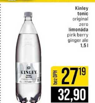 Kinley tonic original zero limonáda pink berry ginger ale 1,5