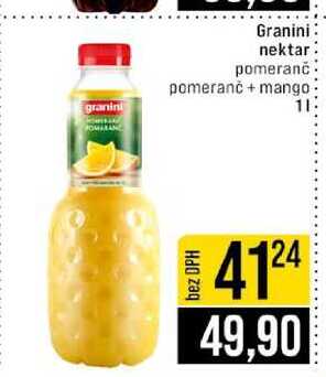 Granini nektar pomeranč pomeranč + mango 1l