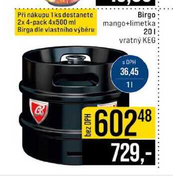 Birga mango+limetka 20l