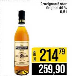 Gruzignac 5 star Original 40% 0,5l