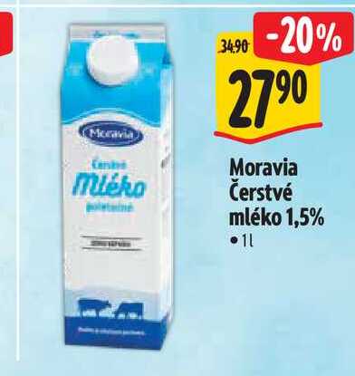  Moravia Čerstvé mléko 1,5%  11 
