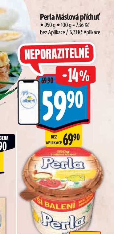   Perla Máslová příchuť  950 g