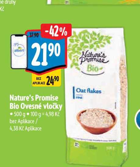   Nature's Promise Bio Ovesné vločky 500 g  