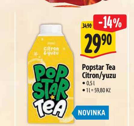   Popstar Tea Citron/yuzu 0,5 l 