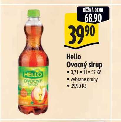   Hello Ovocný sirup 0,7 l 