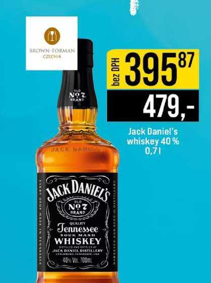 Jack Daniel's whiskey 40% 0,7l