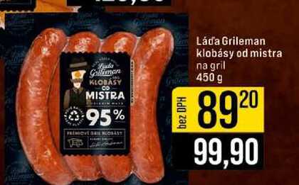 Láďa Grileman klobásy od mistra na gril 450 g 