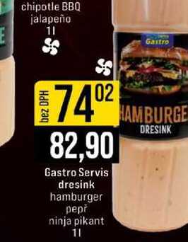 Gastro Servis dresink hamburger pepř ninja pikant 1l