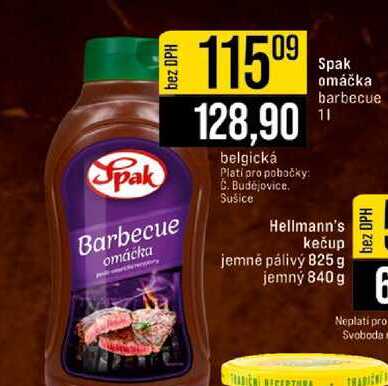 Spak omáčka barbecue 1l