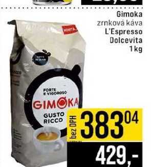 Gimoka zrnková káva L'Espresso Dolcevita 1kg 