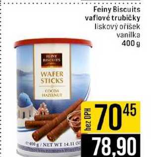 Feiny Biscuits vaflové trubičky liskový oříšek vanilka 400 g 