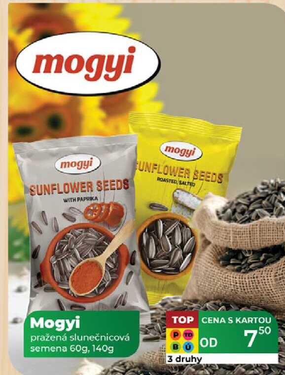 Mogyi pražená slunečnicová semena 60g, 140g  