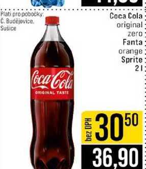 Coca Cola original zero Fanta orange Sprite 2l