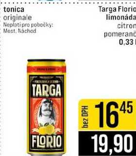 Targa Florio limonáda citrom pomeranc 0,33l