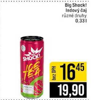Big Shock! ledový čaj různé druhy 0.33l