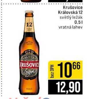 Krušovice Královská 12 světlý ležák 0,5l