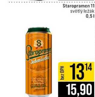 Staropramen 11 světlý ležák 0,5l