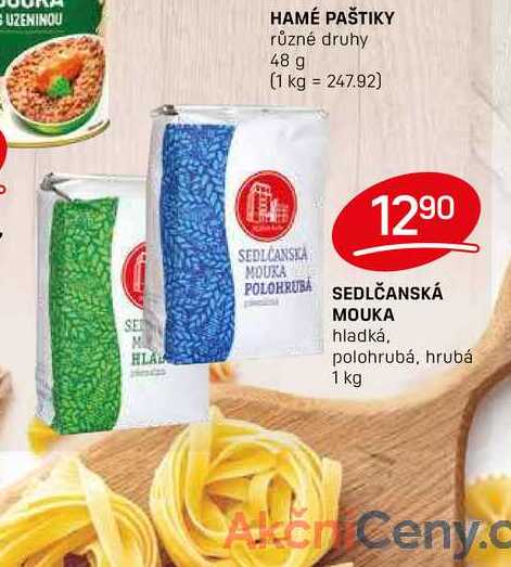 SEDLČANSKÁ MOUKA hladká, polohrubá, hrubá 1 kg 