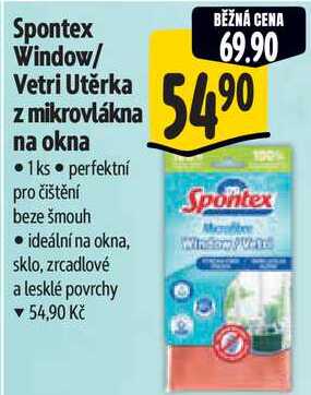 Spontex Window/Vetri Utěrka z mikrovlákna na okna 