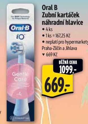 Oral B Zubní kartáček náhradní hlavice, 4 ks 