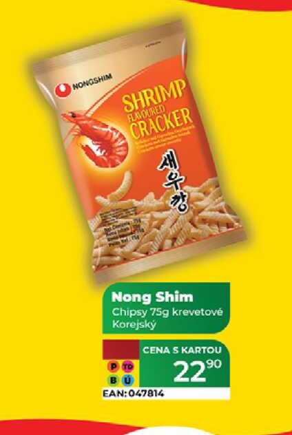 Nong Shim Chipsy 75g krevetové Korejský