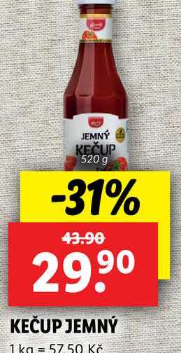 KEČUP JEMNÝ, 520 g
