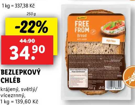 BEZLEPKOVÝ CHLÉB, 250 g