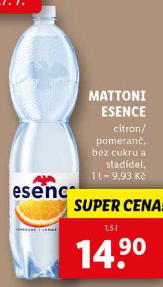 MATTONI ESENCE, 1,5 l