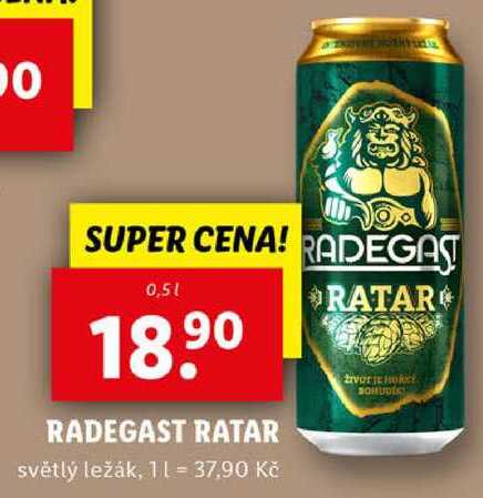 RADEGAST RATAR, 0,5 l