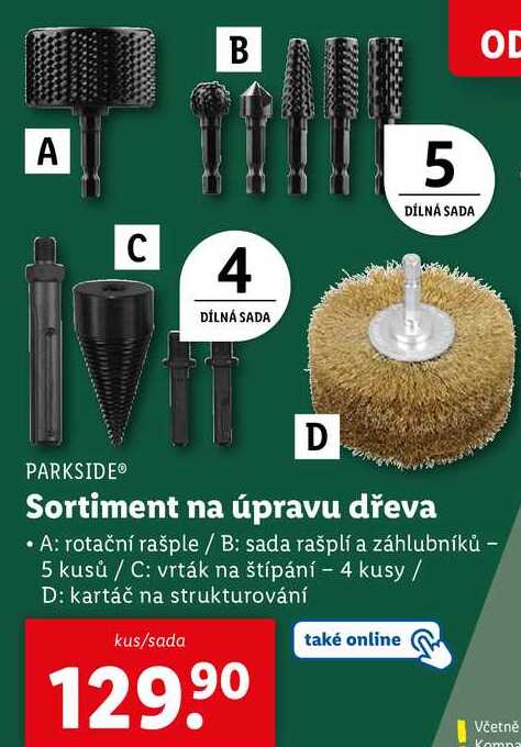 Sortiment na úpravu dřeva 