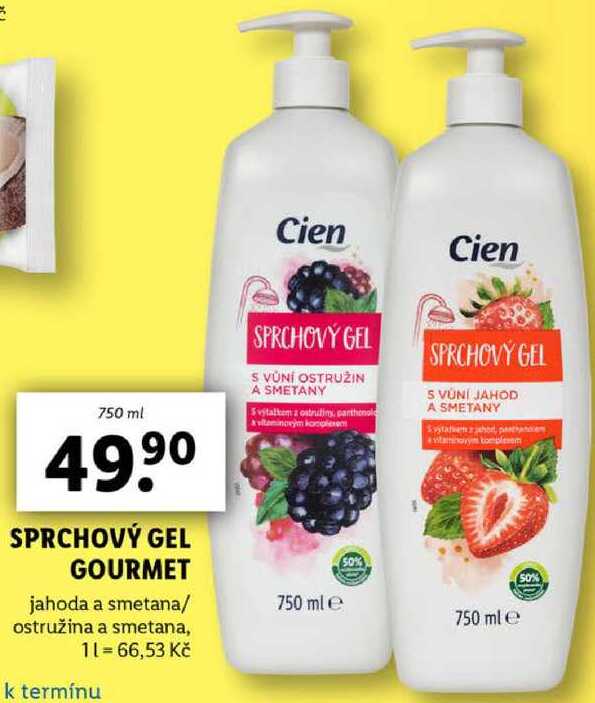 SPRCHOVÝ GEL GOURMET, 750 ml