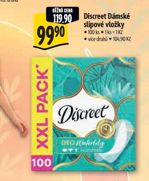   Discreet Dámské slipové vložky 100 ks