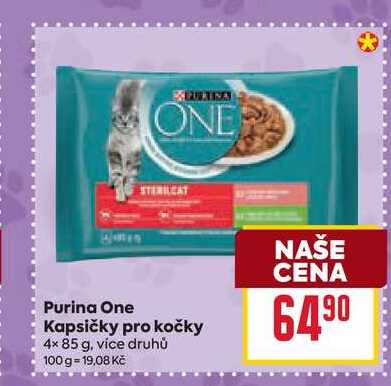 Purina One Kapsičky pro kočky 4x 85 g 
