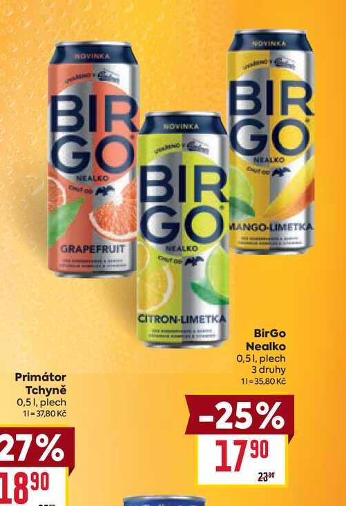BirGo Nealko 0,51, plech