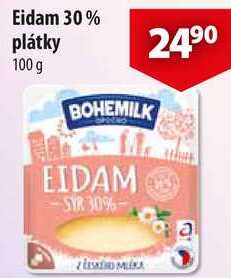 Eidam 30% plátky, 100 g  