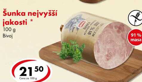 Šunka nejvyšší jakosti, 100 g