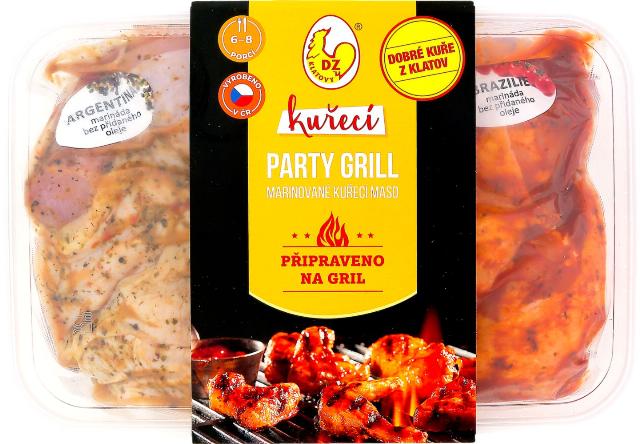 Drůbežářský závod Klatovy Kuřecí Party Grill Marinovaná stehna