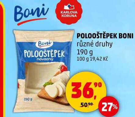 POLOOŠTĚPEK BONI různé druhy, 190 g  