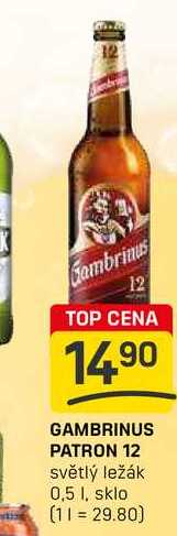 GAMBRINUS PATRON 12 světlý ležák 0,5l