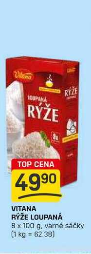 VITANA RÝŽE LOUPANÁ 8 x 100 g. varné sáčky  