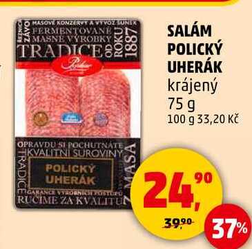 SALÁM POLICKÝ UHERÁK krájený, 75 g