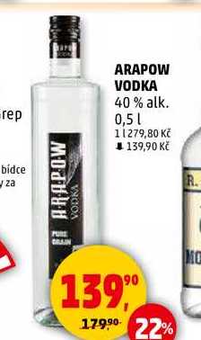 ARAPOW VODKA 40% alk., 0,5 l