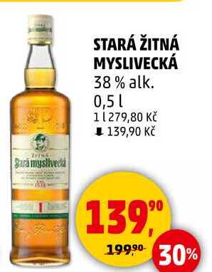 STARÁ ŽITNÁ MYSLIVECKÁ 38% alk., 0,5 l