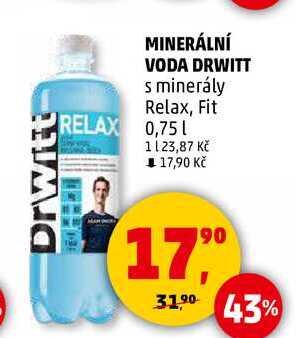 MINERÁLNÍ VODA DRWITT s minerály Relax, 0,75 l 