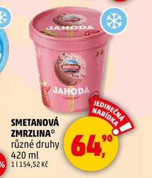 SMETANOVÁ ZMRZLINA různé druhy, 420 ml  