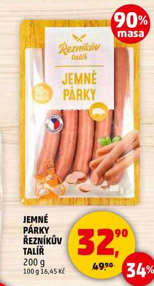 JEMNÉ PÁRKY ŘEZNÍKŮV TALÍŘ, 200 g 