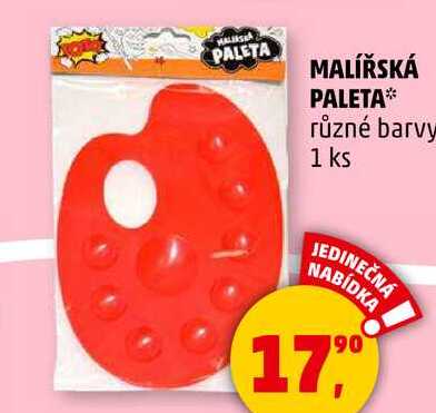 MALÍŘSKÁ PALETA různé barvy, 1 ks 