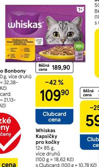 Whiskas Kapsičky pro kočky cena, 12× 85 g