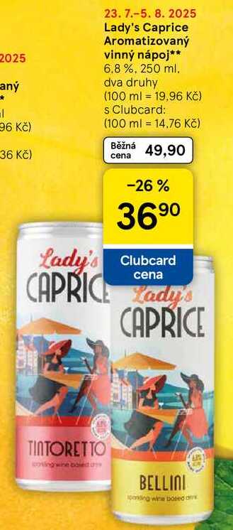 Lady's Caprice Aromatizovaný vinný nápoj 6.8%, 250 ml